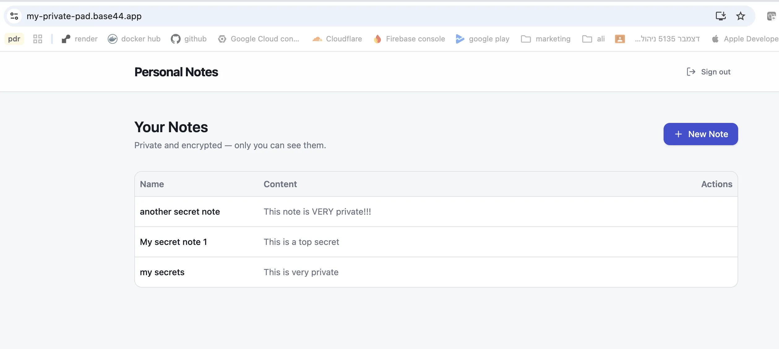 Example app generated by Base44